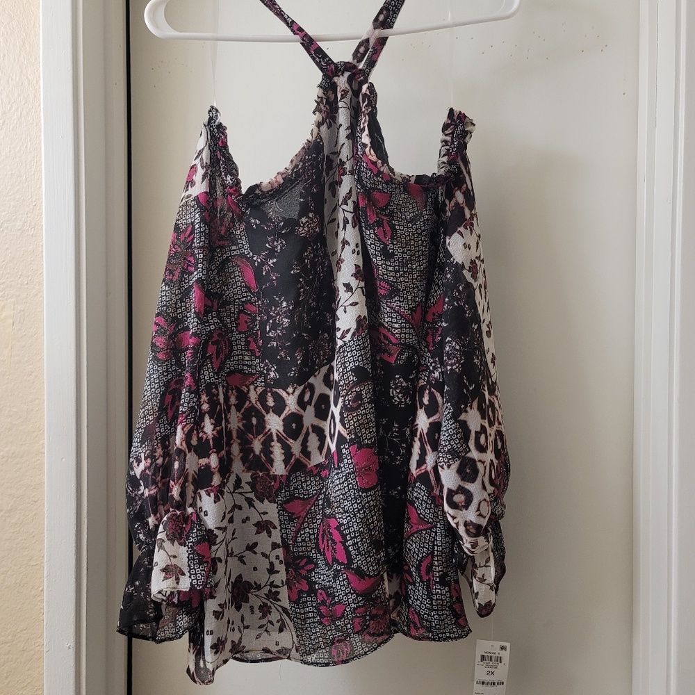 INC CONCEPTS Cold  SHOULDER BLOUSE